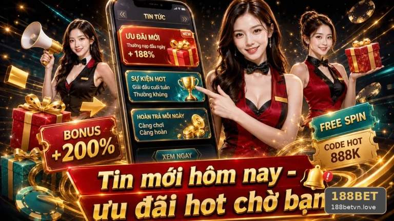 Kiểm Tra Giao Diện Khuyến Mãi 188BET Tại 188betvn.love: Đọc Kỹ Điều Kiện Doanh Thu Trước Khi Nhận Ưu Đãi Qua Đối Chiếu Dữ Liệu Và Góc Tiếp Cận Thân Thiện